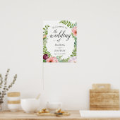 Fantasy Floral Wedding Welcome Signage Poster (Küche)