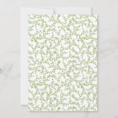 Fantasy Floral Wreath Wedding Einladung (Rückseite)