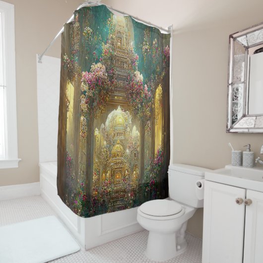 Fantasy Flower Church - Duschvorhang (Beispiel)
