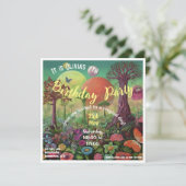 Fantasy Flower Garden Geburtstag Einladung (Stehend Vorderseite)