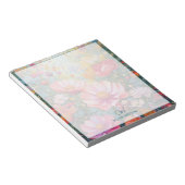 Fantasy Flower Garden Personalisiert Monogram Notizblock (angewinkelt)