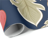 Fantasy flowers in retro, vintage, jacobean embr geschenkpapier (Rolleneckpunkt)