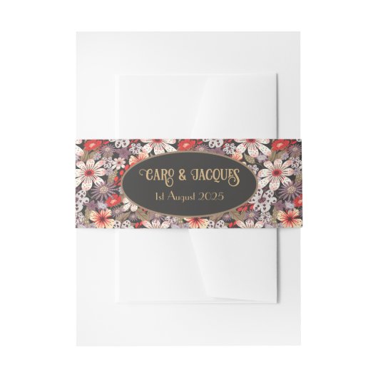 Fantasy Flowers - Wedding belly band (Vorderseite Beispiel)