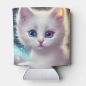 Fantasy Fluffy White Cat Dosenkühler (Rückseite)