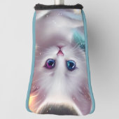 Fantasy Fluffy White Cat Golf Headcover (Rotieren 90)