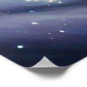 Fantasy Fluffy White Cat Poster (Ecke)