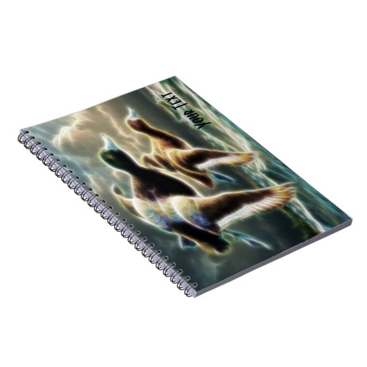 Fantasy Flying Mallard Ducks Notebook Notizblock (Rechte Seite)