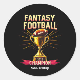 Fantasy-Football-2025-Lustiges-Champ-Football-Desi Runder Aufkleber