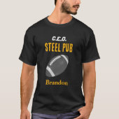 Fantasy Football/Backyard Bar Gold Anpassbar T-Shirt (Vorderseite)