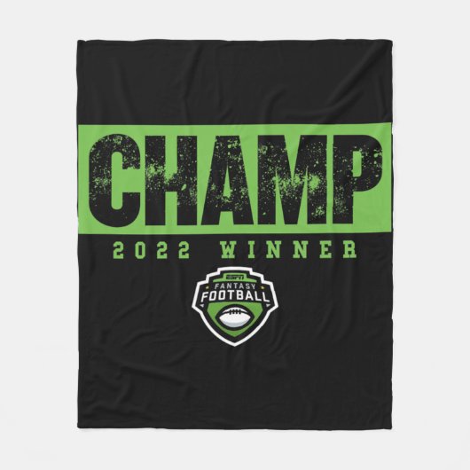 Fantasy Football Champ 222 Gewinner Fleecedecke (Vorderseite)
