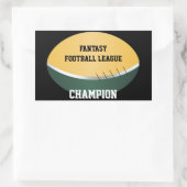 Fantasy Football Champ (anpassbar) Rechteckiger Aufkleber (Tasche)
