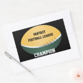 Fantasy Football Champ (anpassbar) Rechteckiger Aufkleber (Umschlag)