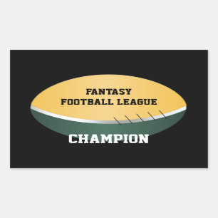 Fantasy Football Champ (anpassbar) Rechteckiger Aufkleber