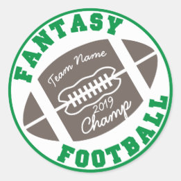 Fantasy Football Champ Runder Aufkleber