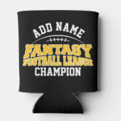 Fantasy Football Champion - Black and Yellow Gold Dosenkühler (Rückseite)