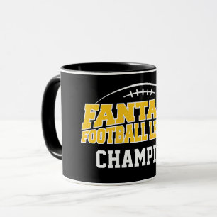 Fantasy Football Champion - Black and Yellow Gold Tasse