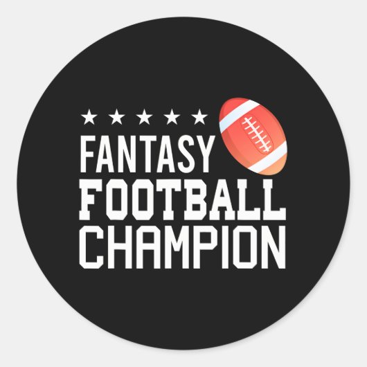 FANTASY FOOTBALL CHAMPION Champion Runder Aufkleber (Vorderseite)