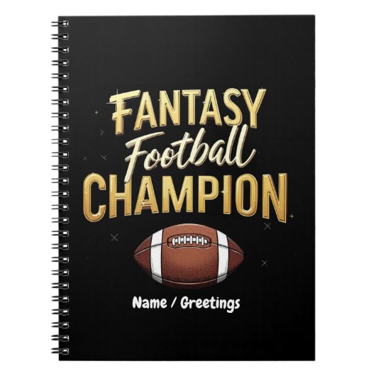 Fantasy Football Champion dominiert wie ein Pro Notizblock (Vorderseite)