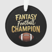 Fantasy Football Champion dominiert wie ein Pro Ornament (Vorderseite)