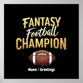 Fantasy Football Champion dominiert wie ein Pro Poster