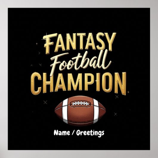 Fantasy Football Champion dominiert wie ein Pro Poster (Vorne)