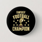Fantasy Football Champion Entwurf Party Button (Vorderseite)