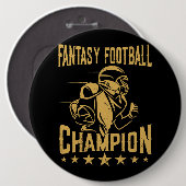 Fantasy Football Champion Funny Fantasy Football C Button (Vorne & Hinten)