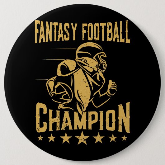 Fantasy Football Champion Funny Fantasy Football C Button (Vorderseite)
