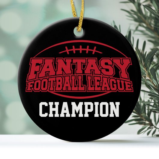 Fantasy Football Champion - Funny Sports Gift Keramik Ornament