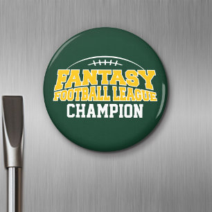 Fantasy Football Champion - Green und Yellow Gold Magnet
