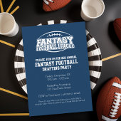 Fantasy Football Champion - Navy und White Einladung