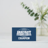Fantasy Football Champion - Navy und White Visitenkarte (Stehend Vorderseite)
