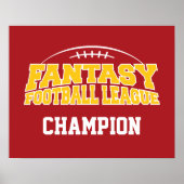 Fantasy Football Champion Poster (Vorne)