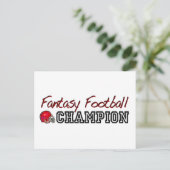 Fantasy Football Champion Postkarte (Stehend Vorderseite)