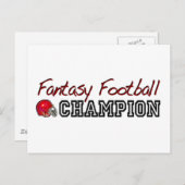 Fantasy Football Champion Postkarte (Vorne/Hinten)