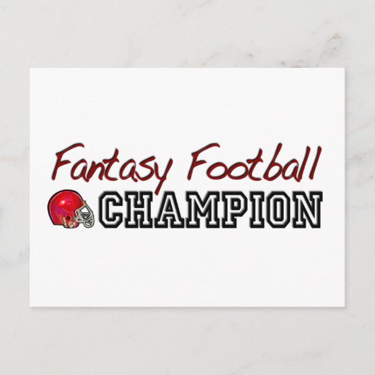 Fantasy Football Champion Postkarte (Vorderseite)