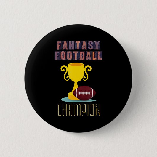Fantasy Football Champion Trophäe Gewinner Button (Vorderseite)