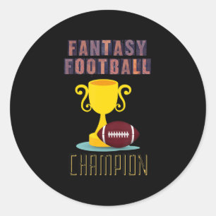Fantasy Football Champion Trophäe Gewinner Runder Aufkleber