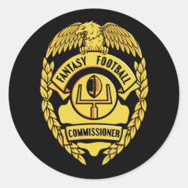 Fantasy Football Commission Runder Aufkleber