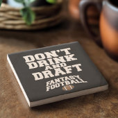 Fantasy Football Don't Drink and Draft - Schwarz Steinuntersetzer