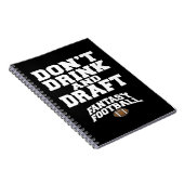 Fantasy Football Dont Drinks und Entwurf Notizblock (Rechte Seite)