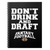 Fantasy Football Dont Drinks und Entwurf Notizblock (Vorderseite)