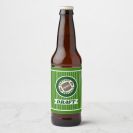 Fantasy Football Draft Bierflaschenetikett