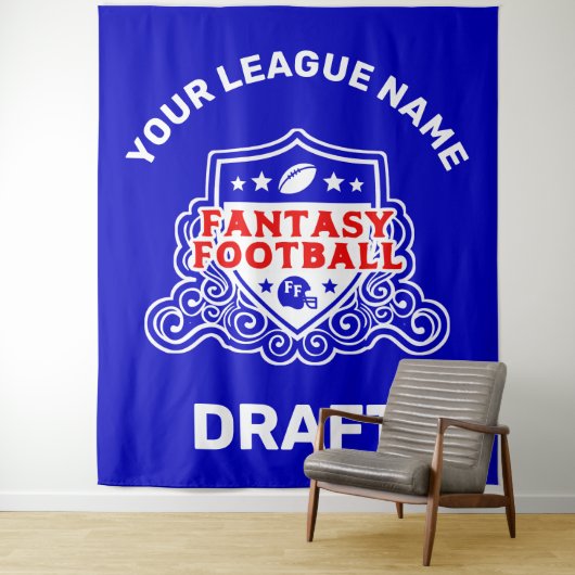 Fantasy Football Draft Emblem Tapestes Wandteppich (Beispiel)
