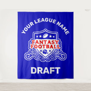 Fantasy Football Draft Emblem Tapestes Wandteppich
