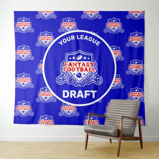 Fantasy Football Draft Party Tapestory Wandteppich (Beispiel (Horizontal))