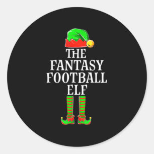 Fantasy Football Elf Apparel Men Boy Kind Weihnach Runder Aufkleber