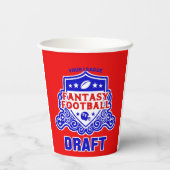 Fantasy Football Emblem Entwurf Party Pappbecher (Rückseite)
