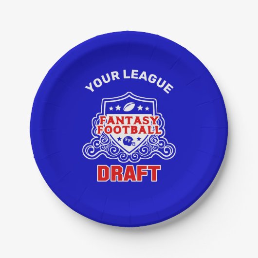 Fantasy Football Emblem Entwurf Party Pappteller (Vorderseite)