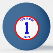 Fantasy Football Emblem Entwurf Pick Lotterie Tischtennisball (Rückseite)
